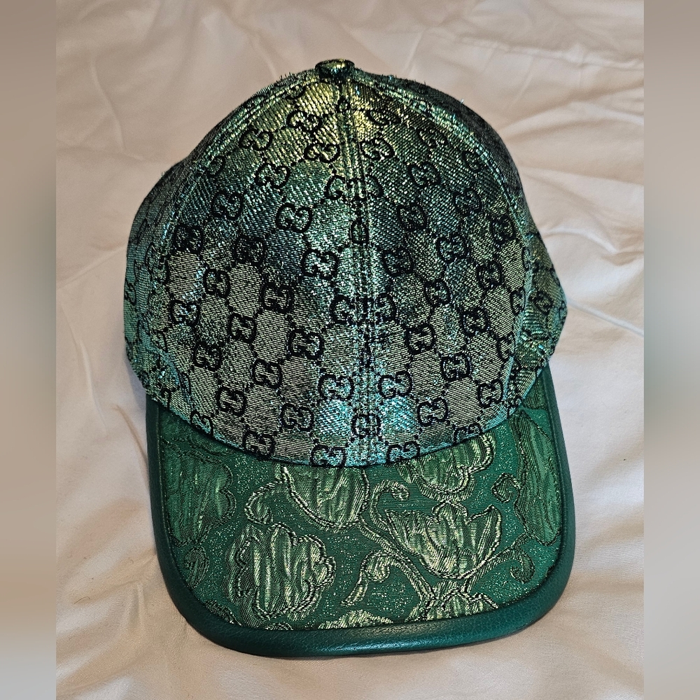 Gucci Monogram Green Baseball Hat - XL 59cm